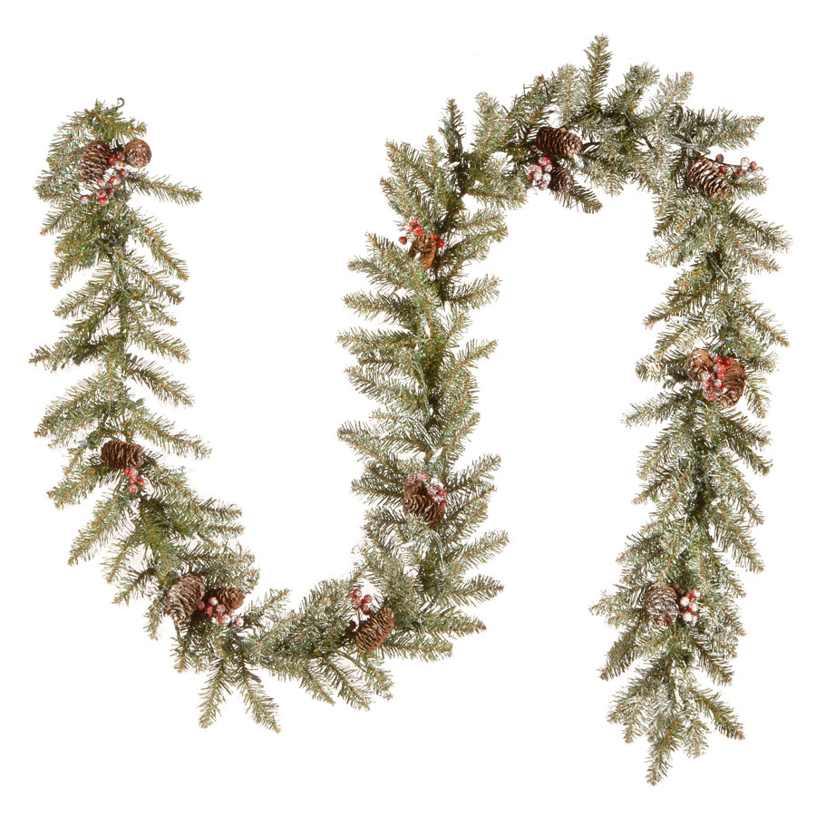 The Holiday Aisle® 9ft. Dunhill Fir Garland with Clear Lights